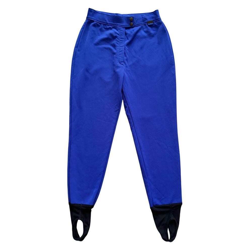 VTG Edelweiss Ski Pants Womens Sz 10 12 14 Blue Vintage Made in USA Stirrup 80s